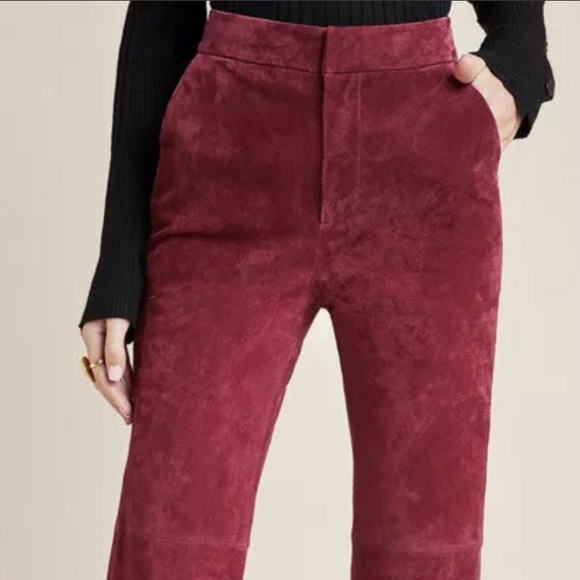 NWOT Anthropologie Carson Suede Bootcut Trousers Z185-13 - Picture 2 of 5